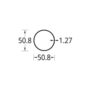 TUBO DE RIEGO (2)" (50.8) mm. ESPESOR 1.27 mm.