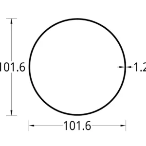 TUBO DE RIEGO (4)" (101.6) mm ESPESOR 1.27 mm.
