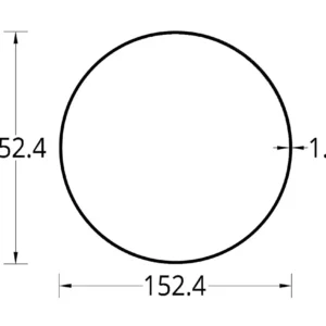 TUBO DE RIEGO DE 6" (152.4) mm. ESPESOR 1.65 mm.
