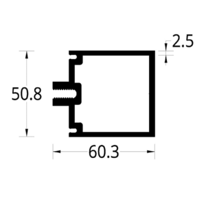 VERTICAL HORIZONTAL FACHADA FLOTANTE (60.3 X 50.8) mm.