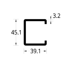TELESCOPICO INTERIOR VERTICAL FACHADA FLOTANTE (45.1 X 39.1) mm.