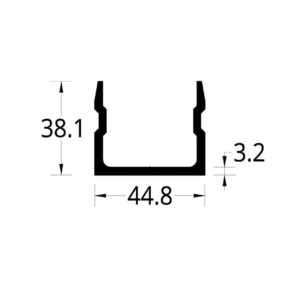 CLIP ENSAMBLE HORIZONTAL FACHADA FLOTANTE (44.8 X 38.1) mm.