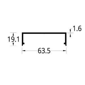 CONTRATAPA FACHADA FLOTANTE (63.5. X 19.05) mm