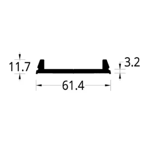 TAPA FACHADA FLOTANTE (61.4 X 11.62) mm.