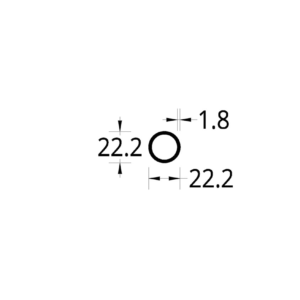TUBO CIRCULAR (7/8)" (22.2) mm. ESPESOR 1.8 mm.
