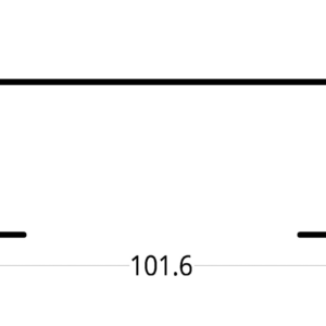 CANAL LISA DE ALUMINIO (4 X 1 3/4)"  (101.6 X 44.4) mm.
