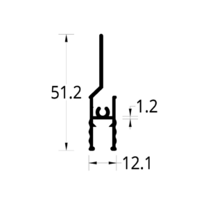 HORIZONTAL SUPERIOR DIVISION DE BAÑO COLGANTE VITRAL