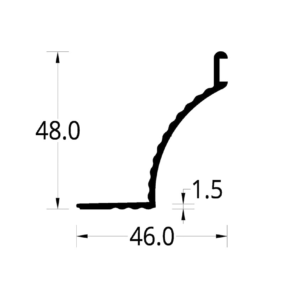 SOPORTE TOALLERO DIVISION DE BAÑO COLGANTE VITRAL