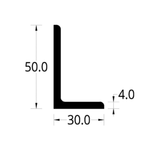 ANGULO GRADERIAS (50 X 30 X 4) mm.