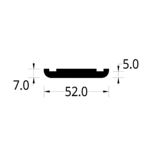 ANCLA PARA GRADERIA CON REFUERZO (52 X 7) mm.
