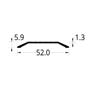 PLATINA PIRLAN DE PISO  (51.4 X 5.9) mm.