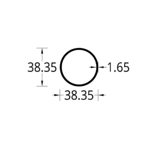 TUBO CIRCULAR (1 1/2)" (38.35) mm ESPESOR 1.65 mm.