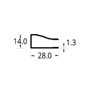 "U" DIVISION DE BAÑO CARA LISA PESADA