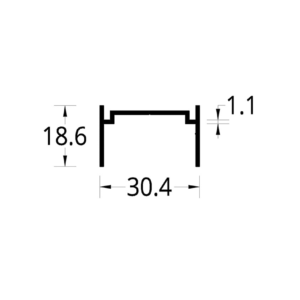 ADAPTADOR P.C. 2025/8025 (30.4 X 18.6) mm.