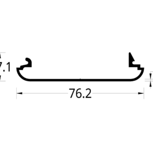 TAPA REDONDEADA DE DUCTO ELECTRICO (3 X 1 ½)" (76.2 X 17,1) mm