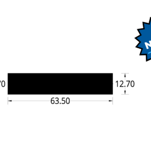 PLATINA DE ALUMINIO (2 1/2 X 1/2)"  (63,5X 12,7) mm.