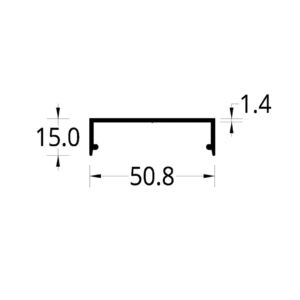 CONTRATAPA FACHADA FLOTANTE (50.8 X 15) mm