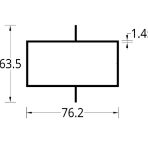 TUBULAR CON DOBLE ALETA DESCENTRADA (3 X 1 1/2)"  (76.2 X 63.5) mm. ESPESOR 1.45