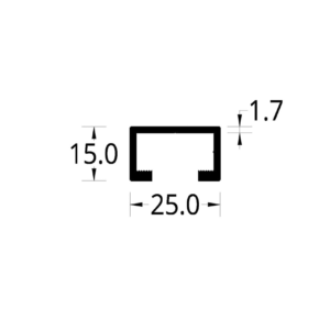 CANAL SISTEMA PORSA (25 X 15) mm.