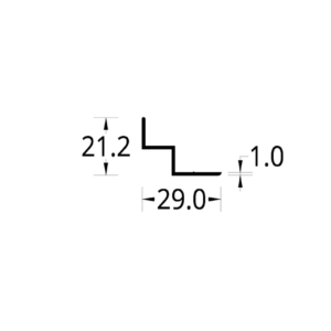 ANGULO EN  "W" PECHO PALOMA DE (29.0 X 21.2) mm. ESPESOR 1 mm.