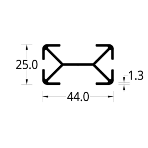 ESTRELLA ARISTAS REDONDAS DIVISIÓN DE OFICINA (44 X 25) mm.