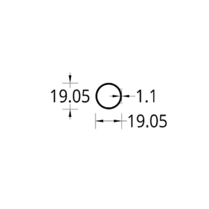 TUBO CIRCULAR (3/4)" (19.05) mm. ESPESOR 1.1 mm.