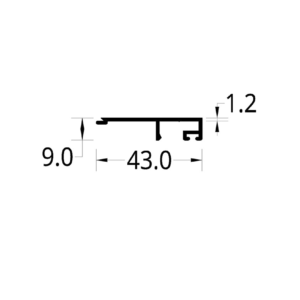 REMATE TAPA JUNTA CONTRAFUEGO FACHADA FLOTANTE (43 X 9) mm.