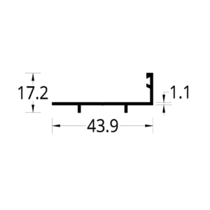 MARCO PUERTA DIVISION DE OFICINA (43.9 X 17.2) mm.