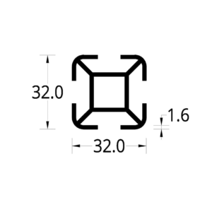 ESTRELLA ARISTAS REDONDAS DIVISIÓN DE OFICINA (32 X 32 ) mm.
