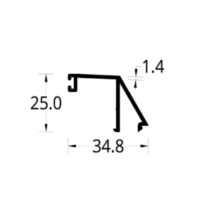 PISAVIDRIO PLANO 10 mm. V. TERMO ACUSTICA (34.8 X 25) mm.