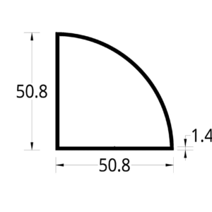 CUARTO DE CIRCULO DIVISION DE OFICINA (50.8) mm.