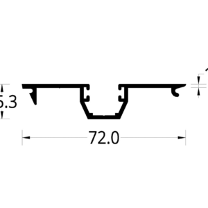 TAPA BOLSILLO CENTRADA S202/3 X 1½  (72 X 15.3) mm. ESPESOR 1.5 mm.
