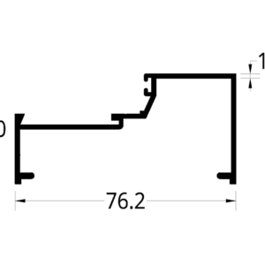 HORIZONTAL/VERTICAL CENTRADO S202/3 X 1½ (76.2  X 38) mm. ESPESOR 1.5 mm.