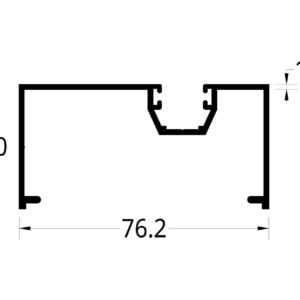 VERTICAL DESCENTRADO S201/7638/3 X 1½ (76.2 X 38) mm. ESPESOR 1.5 mm.