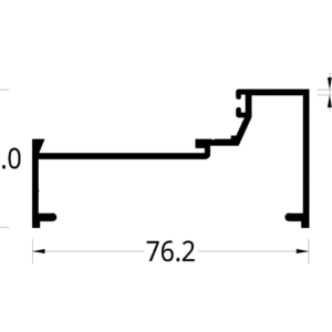 HORIZONTAL/VERTICAL DESCENTRADO S201/7638/3 X 1½ (76.2  X 38) mm. ESPESOR 1.5 mm.