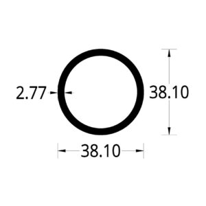 TUBO CIRCULAR (1 1/2)" (38.5) mm ESPESOR 2.77 mm.