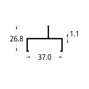 BOTAGUA O MARCO FIJO (37 X 26.8) mm..