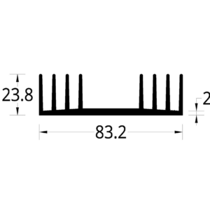DIFUSOR DE CALOR (83.2 X 23.8) mm.