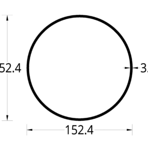 TUBO CIRCULAR DE 6" (152.4) mm. ESPESOR 3 mm.