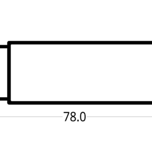 TUBULAR PUERTA ENTAMBORADA (78 X 25.4) mm. ESPESOR 1.5 mm.