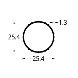 TUBO CORTINERO (1)"  (25.4) mm.