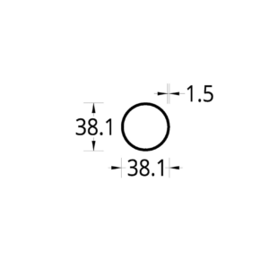 TUBO CIRCULAR (1 1/2)" (38.1) mm ESPESOR DE 1.5 mm.