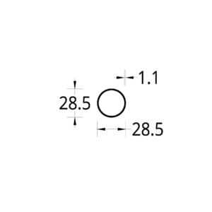 TUBO CIRCULAR (1 1/8)" (28.5) mm. ESPESOR 1.05 mm.