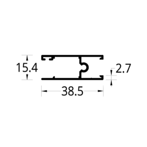 HORIZONTAL SUPERIOR/INFERIOR  V.C. 4020/5020 (38.5 X 15.4) mm.