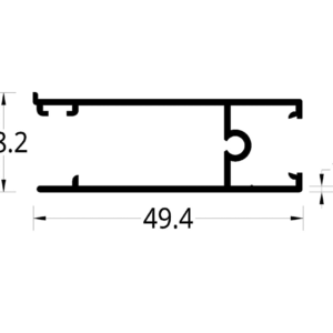 HORIZONTAL INFERIOR P.C. 2044/744 (49.4 X 18.2) mm.