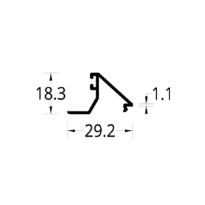 PISAVIDRIO PLANO 10 mm. VP 3831 (29.2 X 18.3) mm.