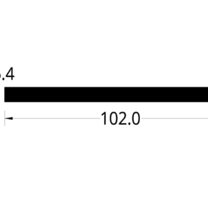 PLATINA ALUMINIO (4 X 1/4)"  (102 X  6.4) mm.