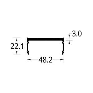 SOPORTE CORTASOL DE (150 X 50) mm.