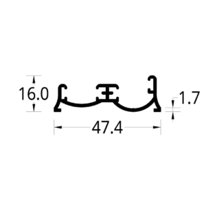 SILLAR DIVISION DE BAÑO COLGANTE CURVO (DIALAN)