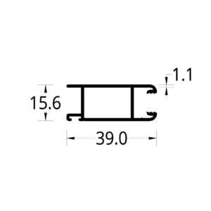 TRASLAPE ASTRAL 1.6 (39 X 15.6) mm.